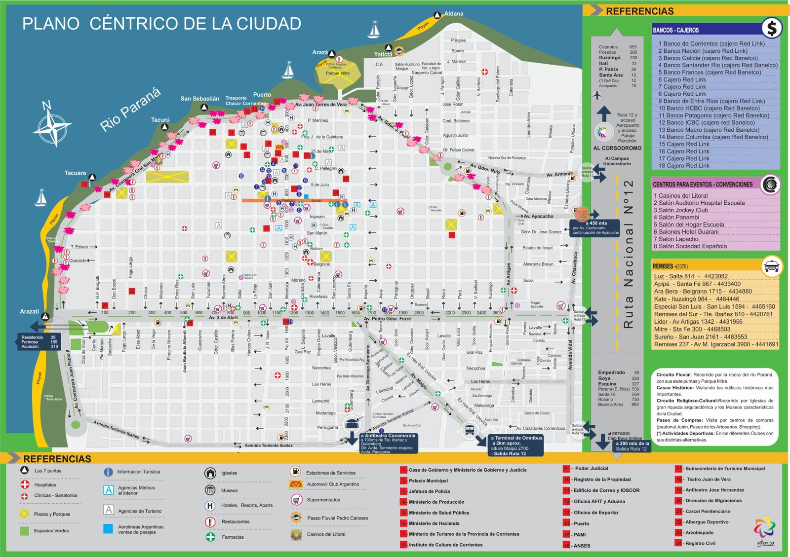 Mapa TurÍstico Ciudad De Corrientes El Iberá