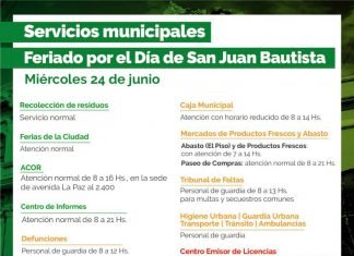 El miércoles próximo es feriado municipal en la Ciudad