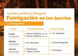 Continúan las tareas de fumigación por los barrios según cronograma