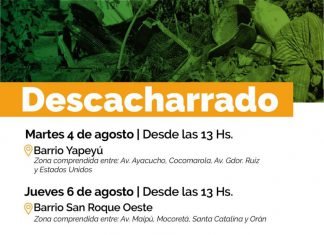 Los operativos de descacharrado se realizarán en los barrios Yapeyú y San Roque Oeste