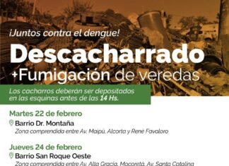 Los operativos de descacharrado llegarán a los barrios Doctor Montaña y San Roque Oeste