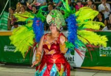 Ñasaindy llevó al Iberá a la pasarela: brillo, identidad y mensaje ambiental en el carnaval