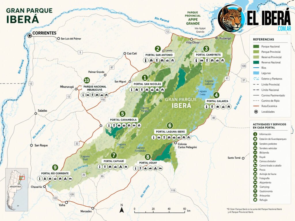 mapa esteros del ibera